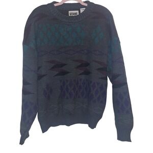 Vintage Gitano 80s 90s Dark Grunge Knit Sweater Goblincore  Dark Academia Winter